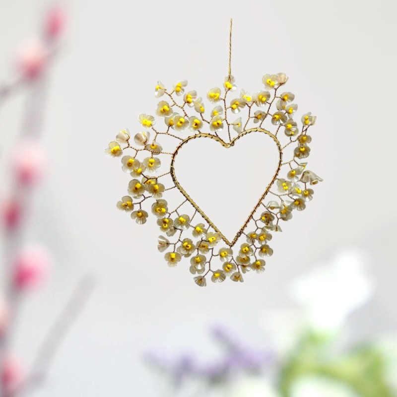 Dekoration FUNKEL Heart Flower mint