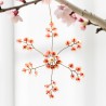Dekoration Funkel Snowflake Flower rose