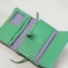 Portemonnaie Leder metallic Leena mint