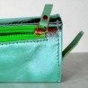 Portemonnaie Leder metallic Leena mint