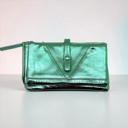 Portemonnaie Leder Metallic HK mint