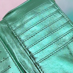 Portemonnaie Leder Metallic HK mint
