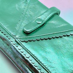 Portemonnaie Leder Metallic HK mint