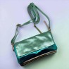 Tasche Leder wrist Tasche/ Smartwallet metallic mint