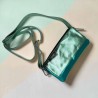 Tasche Leder wrist Tasche/ Smartwallet metallic mint