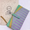 Portemonnaie Leder Stripe HK viola