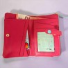 Portemonnaie Leder Stripe folded ltblue