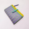 Portemonnaie Leder Stripe folded viola