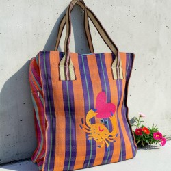 Shopper Zip recycled plastic crab in love