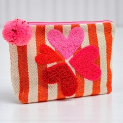 Täschchen zip Heart Kleeblatt