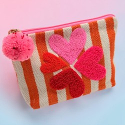 Täschchen zip Heart Kleeblatt