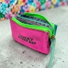 Portemonnaie Mini 3er Leder metallic lucky mint