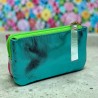 Portemonnaie Mini 3er Leder metallic lucky mint