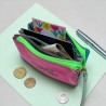 Portemonnaie Mini 3er Leder metallic lucky mint