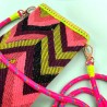 Handytäschchen Geo Ricrac pink