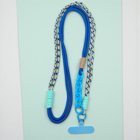 Schultergurt/ Handyband Crossbody Rope Chain-Blue
