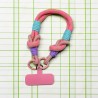 Schlüsselband/ Handyband Woven Diagonal rosa
