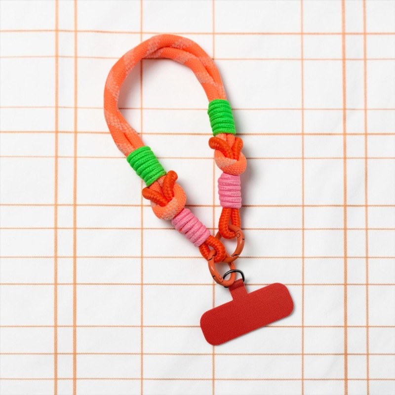 Schlüsselband/ Handyband Woven Diagonal orange