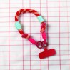 Schlüsselband/ Handyband Woven Diagonal red