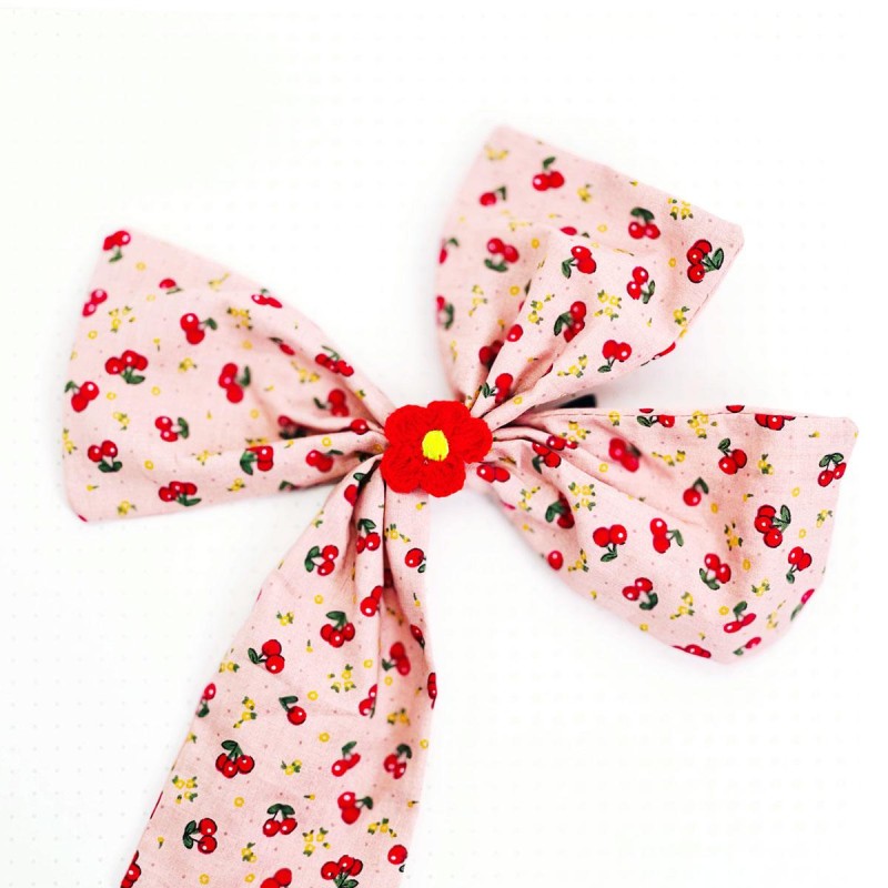 Haarclip Cherry Bow XL rosa