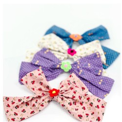 Haarclip Cherry Bow XL blue