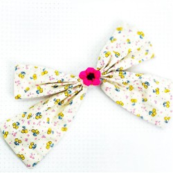 Haarclip Cherry Bow XL creme