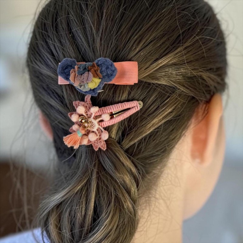 Haarclip Tante Emma Set2 rosa