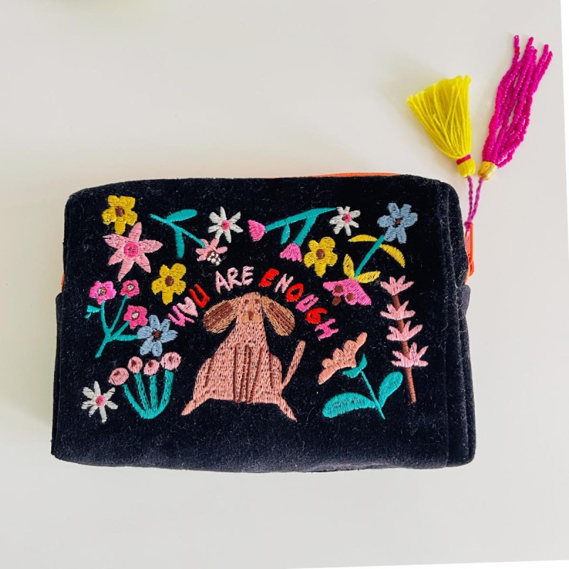 Kosmetiktasche S Samt Enough