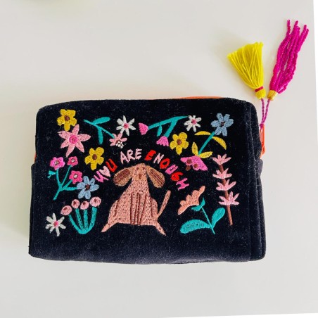 Kosmetiktasche S Samt Enough
