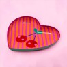 Herzschale Cherry diagonal