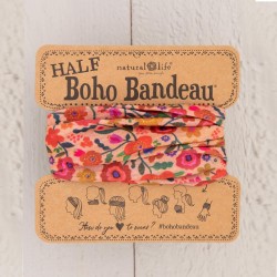 Stirn- und Haarband Boho Half Bandeau Blush Floral