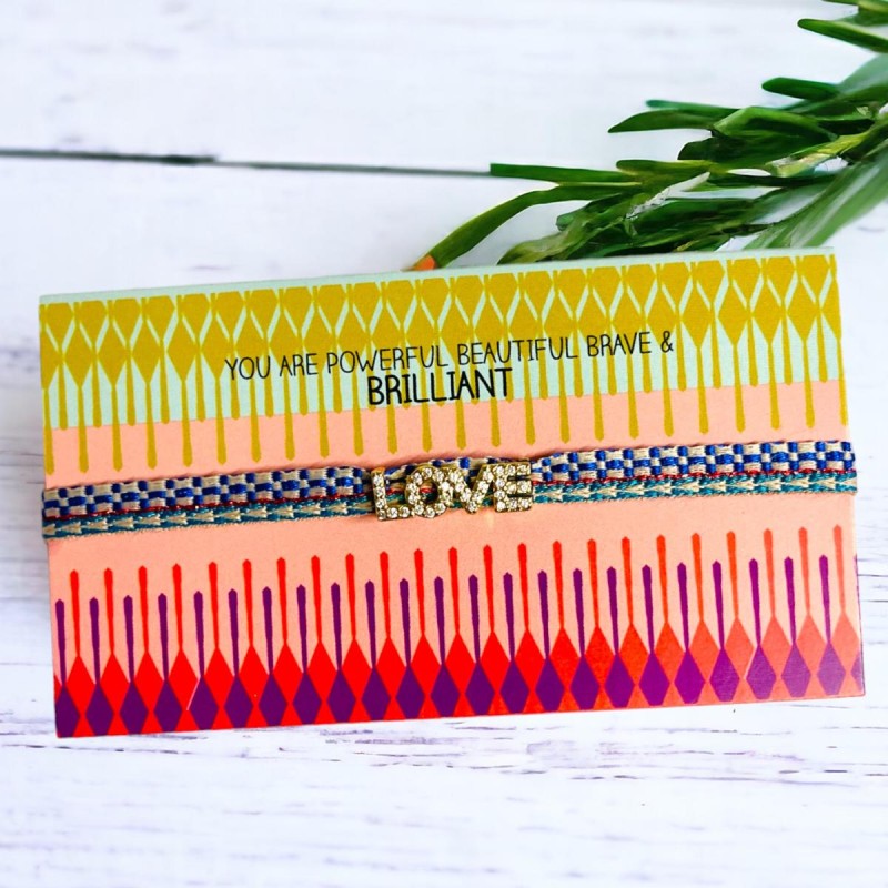 Armband Woven Tape Love 24