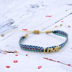 Armband Woven Tape Love 24