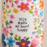 Vase Bud You Make My Heart Happy