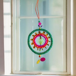 Dekoration Funkel green Circle Ornament