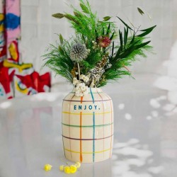 Vase Keramik L oval Karo enjoy