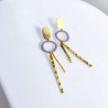 Ohrringe ART N bead viola 2 sticks
