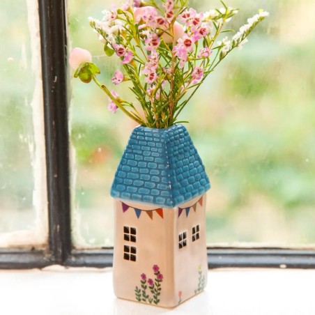 Cottage Bud Vase Teal Cottage