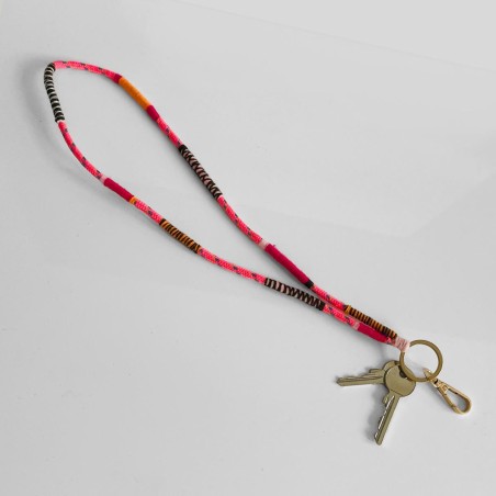 Schlüsselband/ Lanyard Multi wrap 23 pink plum