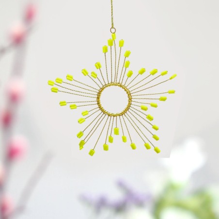 Dekoration Funkel Ultrafine Starflower neonyellow