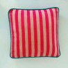 Kissenhülle Box Velvet Pinstripe redgreen 40405