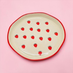 Teller Keramik strawberry