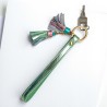 Schlüsselband Metallic Shine Tassel Green