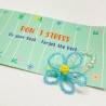Ring elastic bow flower blue
