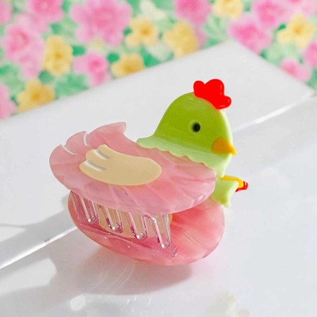 Haarclip/Haarklammer Chicken Green