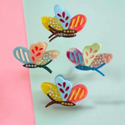 Haarclip/Haarklammer Butterfly sparkle rosa