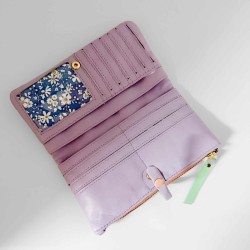 Portemonnaie Leder Stripe HK apricot
