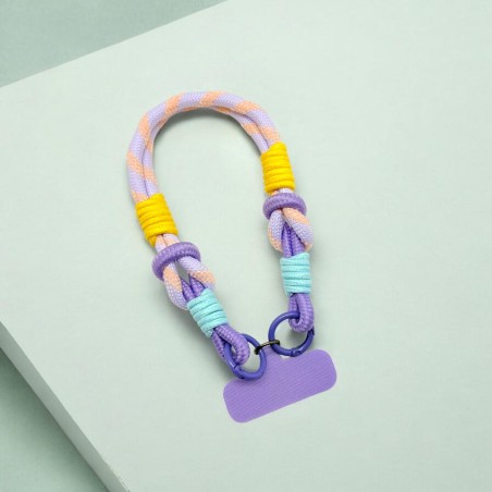Schlüsselband/ Handyband Woven Diagonal viola