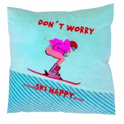 Kissenhülle Velvet Ski Happy 4040