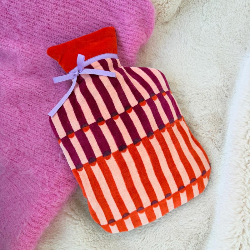 Wärmflasche Velvet Pillar pink